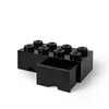 LEGO Autre Brique noire de rangement LEGO à tiroir et à 8 tenons 5006248