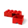 LEGO Autre Brique rouge de rangement LEGO à tiroir 8 tenons 5006131