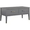 COSMOLIVING BY COSMOPOLITAN Westerleigh | Table basse avec plateau relevable en aggloméré gris