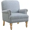 DOREL HOME Jaya - Chaise en tissu à rayures bleues
