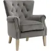 Dorel  Chaise longue tapissée en tissu gris