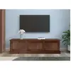 Harry - Meuble TV Avec 3 Portes En Pin Laqué Marron