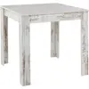 LOFT24 Lynn - Table à Manger En Mélaminé Blanc 4 Personnes L80 - Antiq...