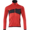 Mascot Accelerate Fleecetrui met korte rits 18003-316 - signaalrood/zwart - M