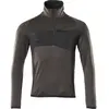 Mascot Accelerate Fleecetrui met korte rits 18003-316 - donkerantraciet/zwart - 4XL