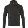 Mascot Crossover Capuchontrui met rits 51590-970 - Zwart - 3XL