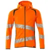 Mascot Accelerate Safe Capuchontrui met rits 19284-781 - hi-vis oranje/mosgroen - 3XL