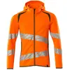 Mascot Accelerate Safe Capuchontrui met rits 19284-781 - hi-vis oranje/mosgroen - S