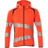 Mascot Accelerate Safe Capuchontrui met rits 19284-781 - hi-vis rood/donkermarine - L