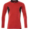 Mascot Accelerate Poloshirt, met lange mouwen 18081-810 - signaalrood-gemêleerd/zwart - S