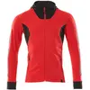 Mascot Accelerate Capuchontrui met rits 18584-962 - signaalrood/zwart - M