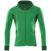 Mascot Accelerate Capuchontrui met rits 18584-962 - helder groen/groen - M