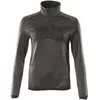 Mascot Accelerate Fleecetrui met korte rits 18053-316 - donkerantraciet/zwart - 4XL