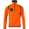 Mascot Accelerate Safe Fleecetrui met korte rits 19303-316 - hi-vis oranje/donkerpetrol - S