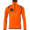 Mascot Accelerate Safe Fleecetrui met korte rits 19303-316 - hi-vis oranje/mosgroen - 2XL