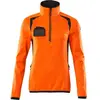 Mascot Accelerate Safe Fleecetrui met korte rits 19353-316 - hi-vis oranje/donkermarine - L