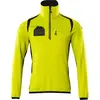 Mascot Accelerate Safe Fleecetrui met korte rits 19303-316 - Hi-Vis geel/zwart - 2XL