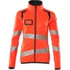 Mascot Accelerate Safe Fleecetrui met rits 19153-315 - hi-vis rood/donkermarine - XS
