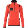 Mascot Accelerate Safe Fleecetrui met korte rits 19353-316 - hi-vis rood/donkermarine - 2XL