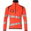 Mascot Accelerate Safe Gebreide trui met korte rits 19005-351 - hi-vis rood/donkermarine - 3XL