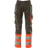 Mascot Safe Supreme Broek met kniezakken 15679-860 - donkerantraciet/hi-vis rood - C54 - 82