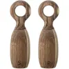 Bloomingville Martim 40129675 Moulin à sel et poivre en acacia avec poignée, dimensions D 6,5 x H 21 cm, salière et poivrière