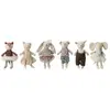 Bloomingville Coffret 6 peluches animaux (10 x 16 cm)