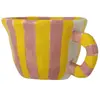 Nini beker aardewerk roze/geel - 110ml