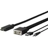 VivoLink Pro VGA + Audio to HDMI 1M VGA (D-Sub) + 3.5mm + USB A Zwart