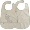 Done By Deer Lot de 2 bavoirs imperméables à velcro Lalee Sable