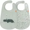 Done by Deer Lot de 2 bavoirs imperméables à velcro Croco vert