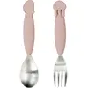 Done By Deer Cuillère et fourchette Sea friends roses Yummy+