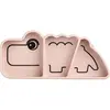 Done By Deer Assiette en silicone avec ventouse Croco Rose