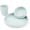 Done By Deer Coffret repas en silicone Confetti Bleu