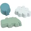 Lot de 3 moules en silicone Happy clouds Bleu