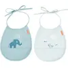 Done by Deer Bavoir petit lot de 2 Elphee bleu