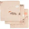 Lot de 3 langes Playground Rose (65x65 cm)