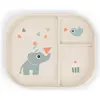 Done By Deer Foodie Compartment Plate Celebration Sand 1766989