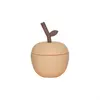 OYOY Mini Tasse en silicone avec paille Pomme peach