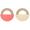 OYOY Mini Lot de 2 anneaux de dentition Rainbow Cherry Red-Vanilla