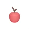OYOY Mini Tasse en silicone avec paille Pomme cherry