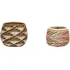 Evoke Baskets Round Natural/Multicolour (set of 2)