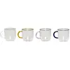 Kiosk Glass Mugs Multicolour (set of 4)