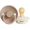 Frigg - Set de 2 tétines Rope en latex - Cream/Croissant Taille 1