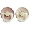 Frigg - Set de 2 tétines Daisy Night en latex - Cream & Blush Taille 1