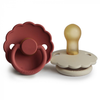 Frigg - Set de 2 tétines en latex Daisy - Baked clay/cream Taille 1