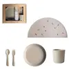 Mushie Giftbox Kinderservies Rond - Vanilla