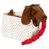 Peluche chien saucisse chorizo Marron