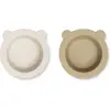 Liewood Peony Kommen Met Zuignap 2-Pack - Sandy / Oat Mix