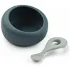 Sparia bol+cuillère silicone bleu TU